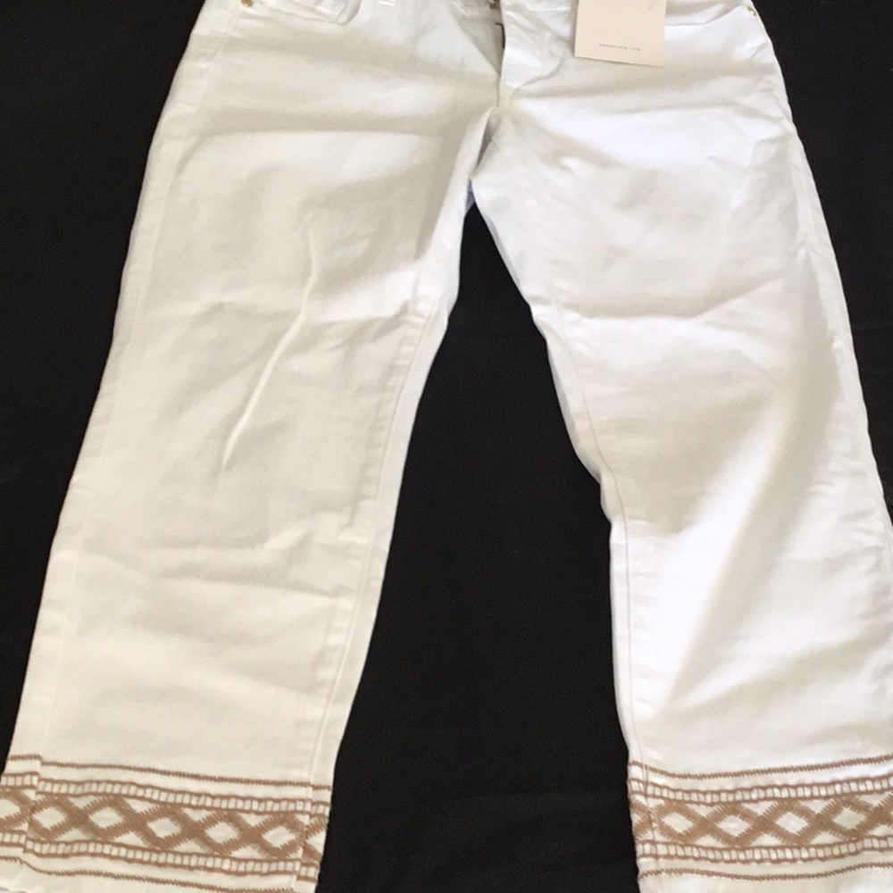 Anne Klein skinny crop white jeans